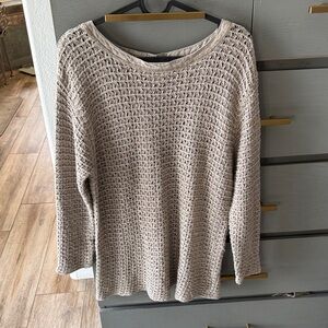 Cozy Knit Scoop Neck Sweater in Cream